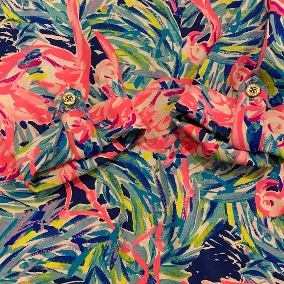 Lilly Pulitzer Flamingo Shift Dress Large - Picture 6 of 12